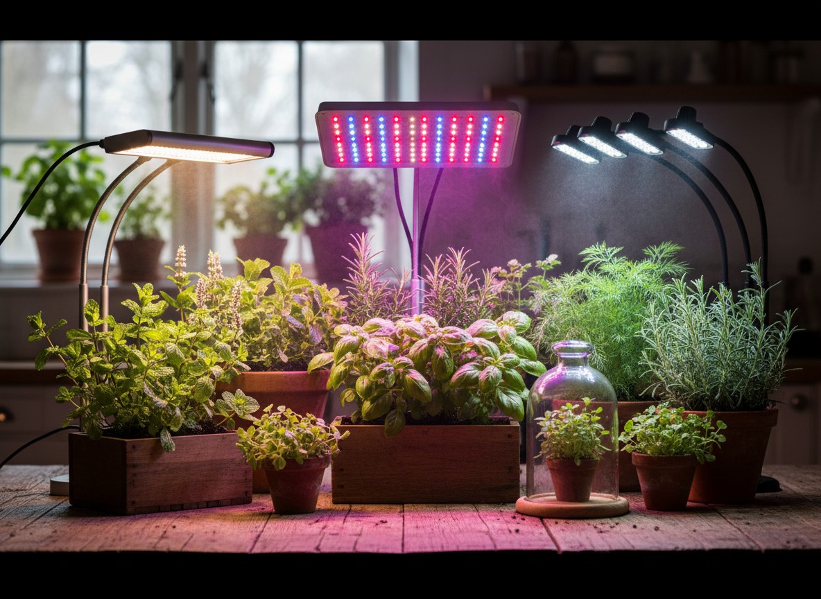 自家製高級ハーブ栽培の決定版：香り立ちが違う特別な植物育成LEDライト3選
