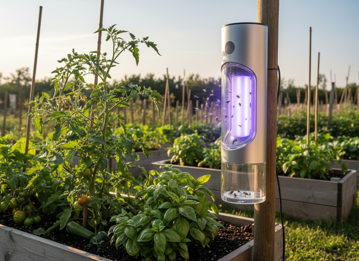 家庭菜園の害虫対策：薬剤を使わないUV・LED式害虫駆除機の効果と価格