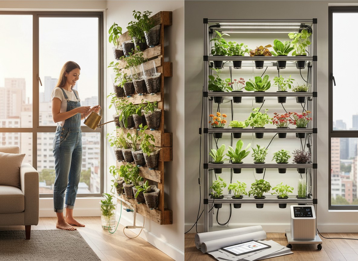 賃貸物件で始める垂直農法：壁面利用のDIYとプロシステム導入費用ガイド